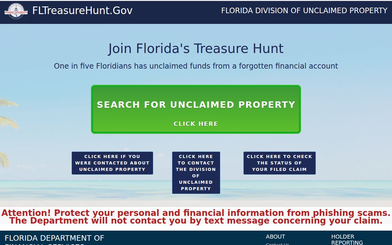 Titusville neighbors Florida unclaimed property name search