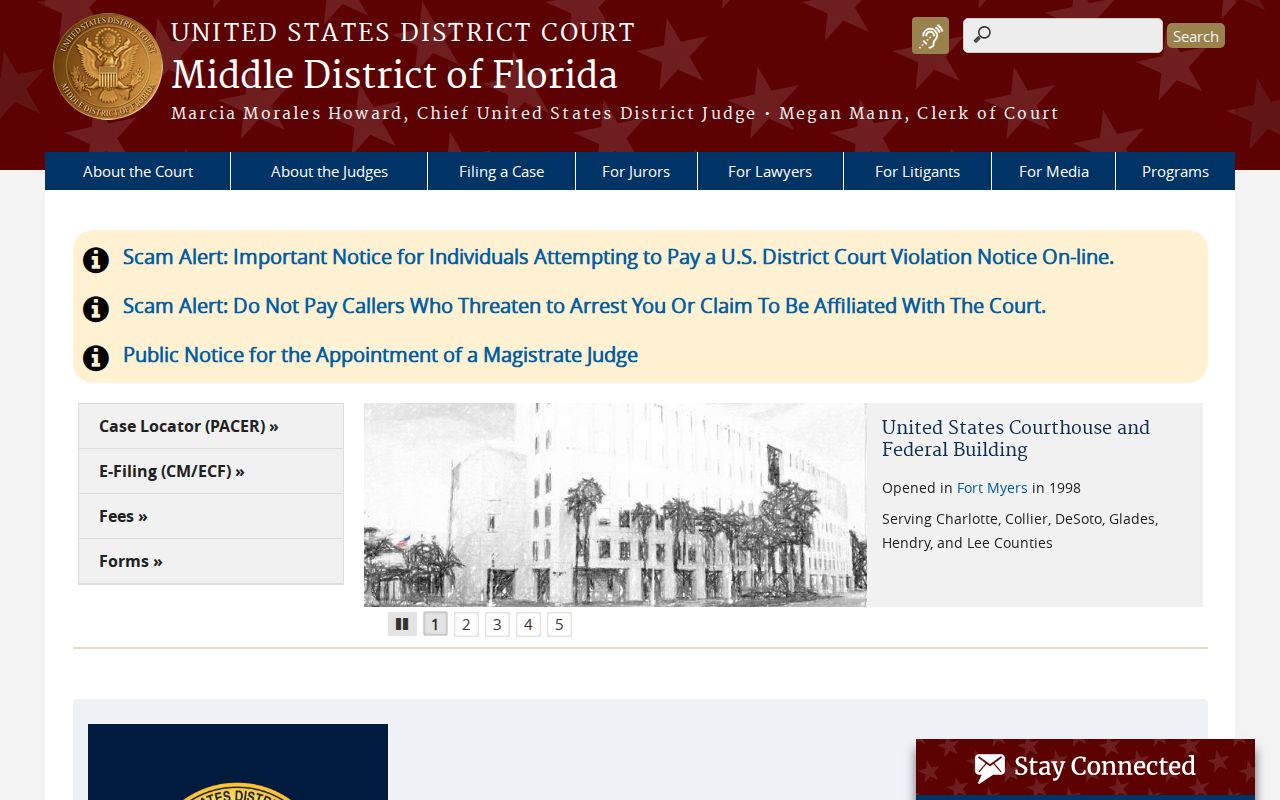 Titusville neighbors Middle District of Florida court