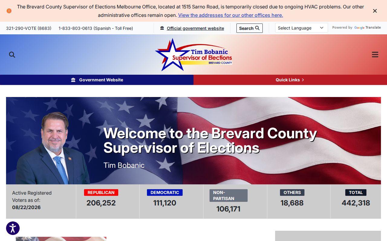 Brevard elections resources for Titusville ZIP code research